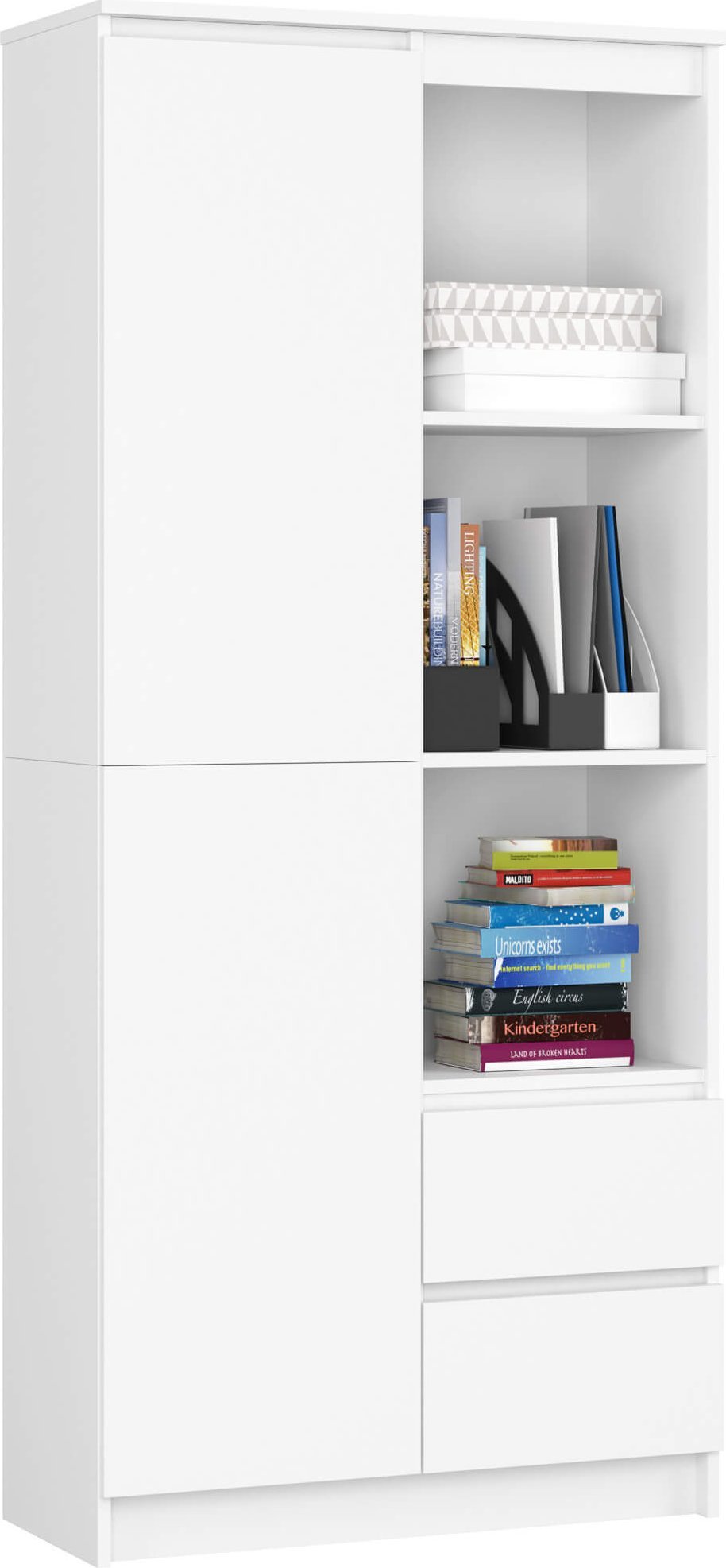 Fabryka Mebli Akord REGAŁ BIUROWY R 80 cm CLP R11 BIAŁY