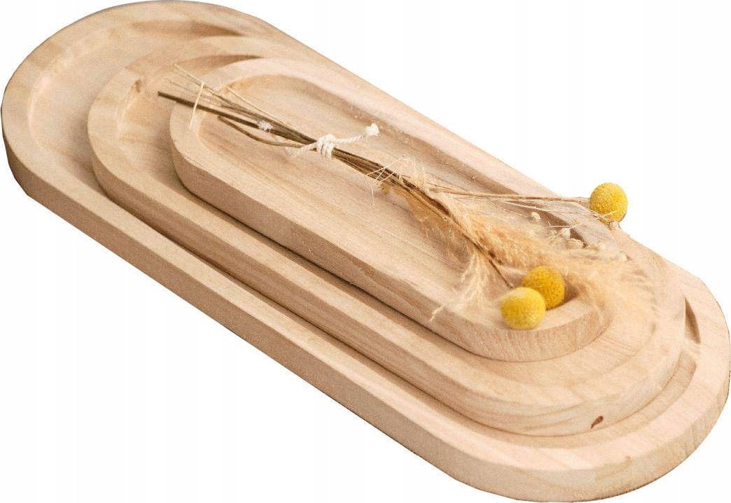 TODAY Tacka na biżuterię Indie, drewniana, 3 sztuki