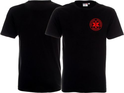 LPP - Promostars Koszulka ratownicza czarna męska FUNKCYJNA - nadruk przód FLUO