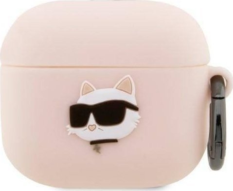 Karl Lagerfeld Etui KLA3RUNCHP Apple AirPods 3 cover różowy/pink Silicone Choupette Head 3D