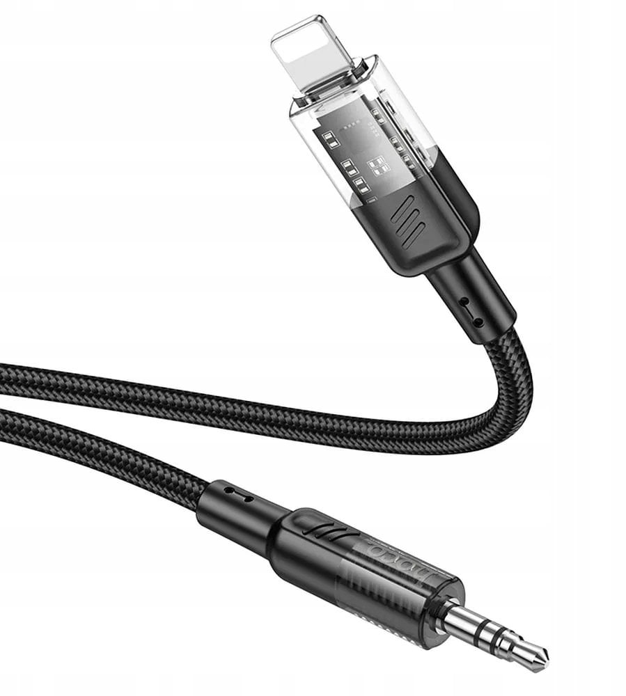 Kabel AUX Jack 3,5 mm do Lightning Hoco 1,2 m UPA27 czarny