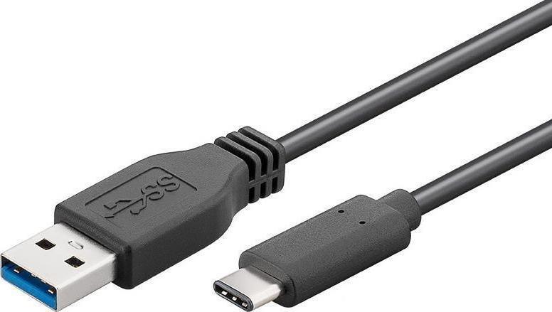 Kabel USB MicroConnect USB-A - USB-C 0.25 m Czarny (USB3.2CA0.25)