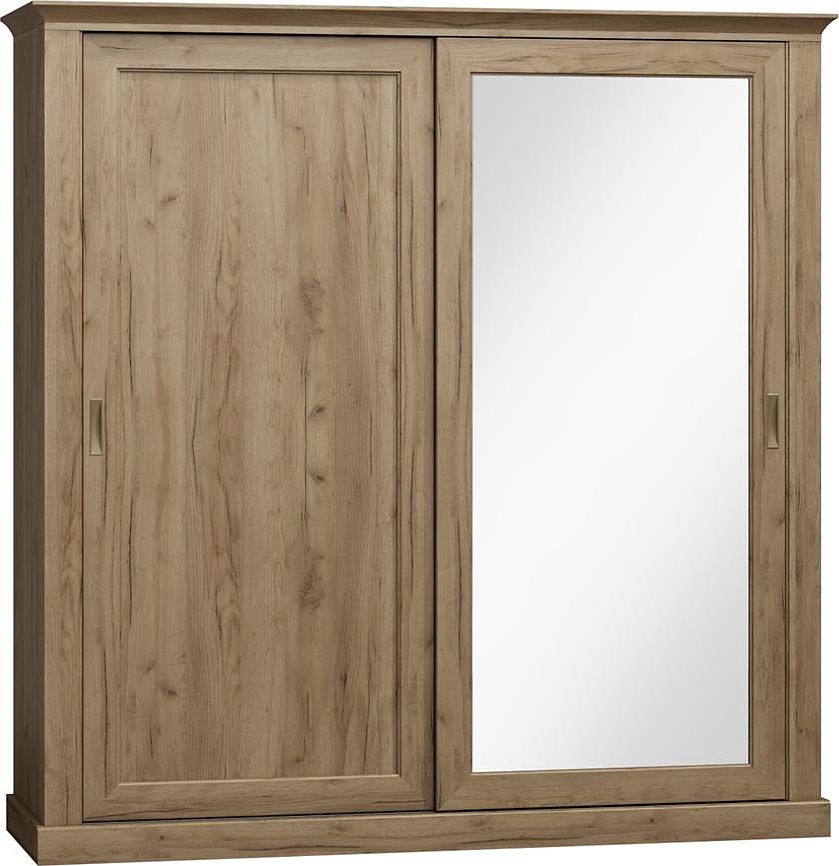 Elior Przesuwna szafa w kolorze kraft złoty - Almira 4X