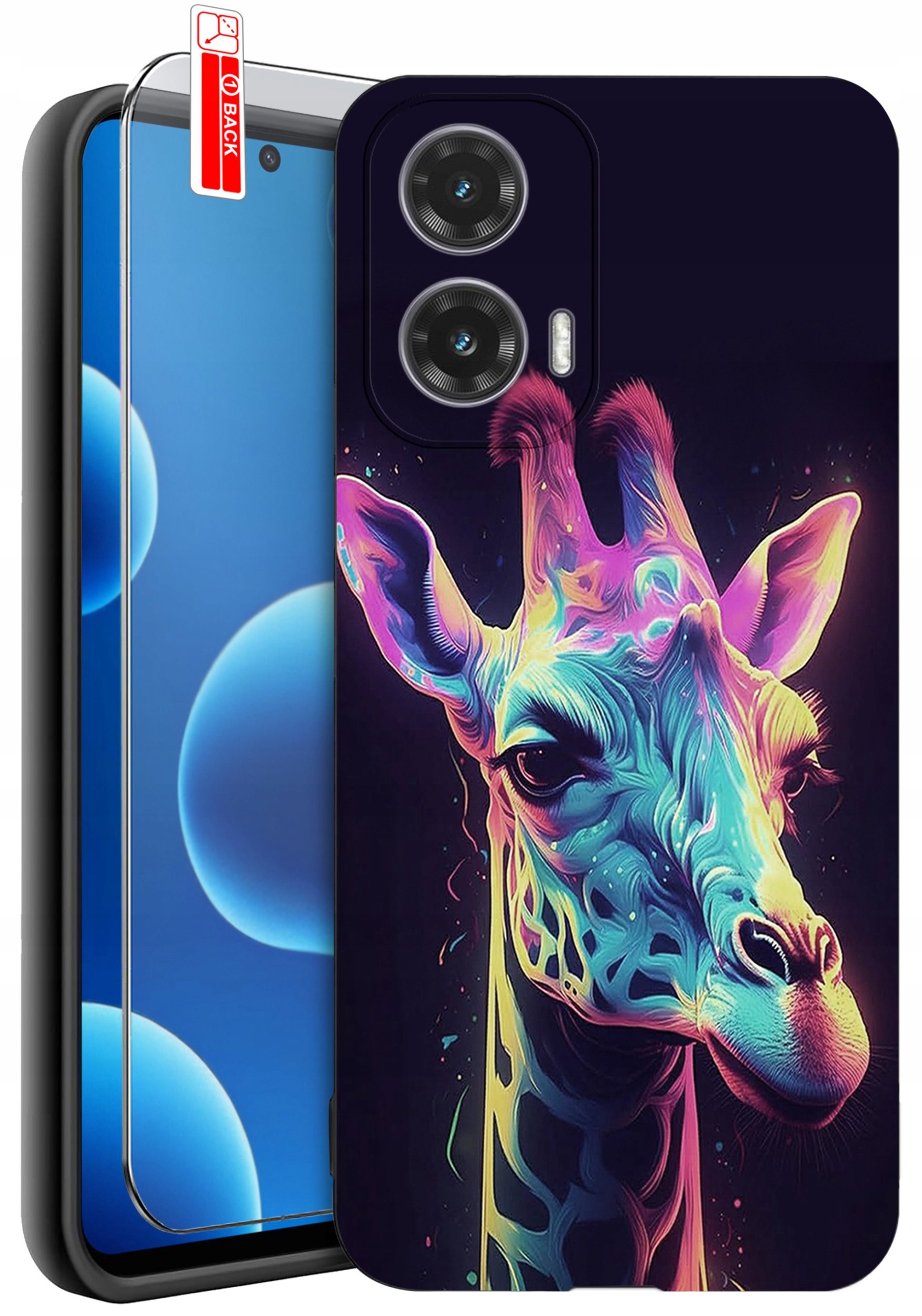 ETUI do Motorola Moto G45 5G | WZORY | SILIKONOWE MATT CASE + SZKŁO 9H