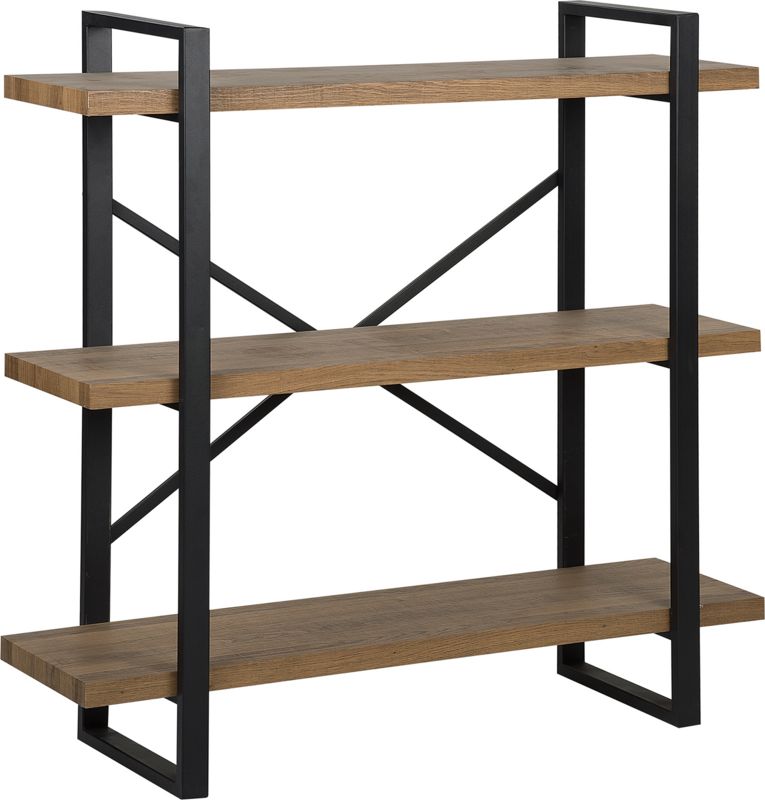 Beliani Regał 3 półki ciemne drewno TIMBER