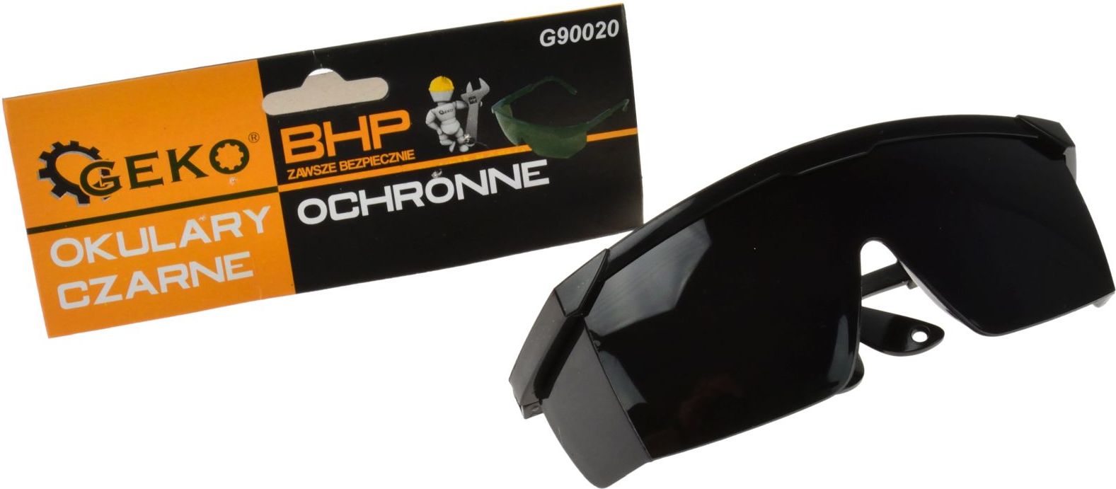 Geko Okulary ochronne czarne (10/12/70)