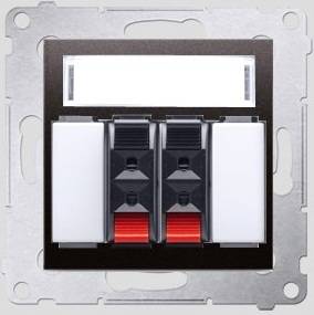 Kontakt-Simon Gniazdo głośnikowe SIMON54 podwójne antracyt - DGL32.01/48