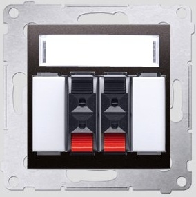 Kontakt-Simon Gniazdo głośnikowe SIMON54 podwójne antracyt - DGL32.01/48