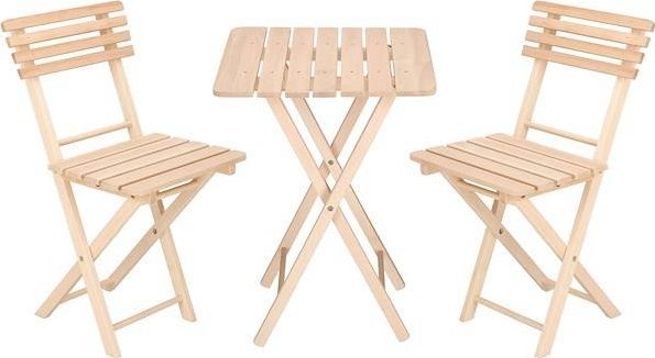 Springos Meble ogrodowe składane zestaw drewniany na balkon UNIWERSALNY