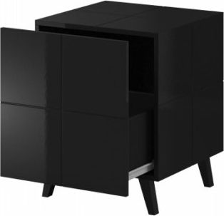 Cama Meble Szafka nocna REJA czarny połysk/ czarny połysk