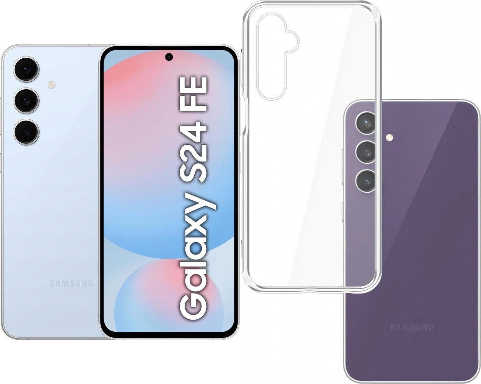 Smartfon Samsung Galaxy S24 FE 5G 8/128GB Niebieski (SM-S721BLBDEUE) + Etui Clear Case