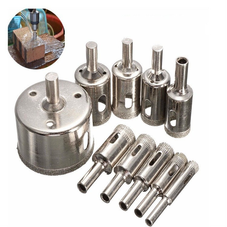 Otwornice diamentowe do gresu płytek 10 szt 8-50mm