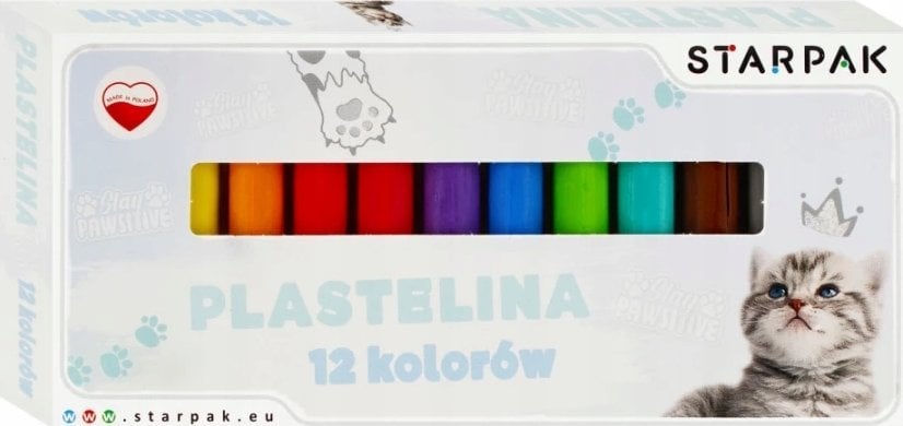 Starpak PLASTELINA 12KOL CUTIES KOTKI STK PUD 1/40