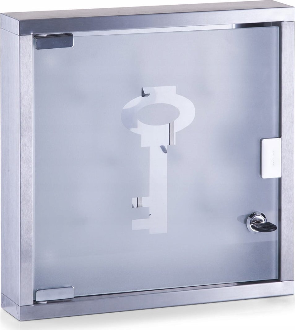 Zeller Skrzynka na klucze ze szklanymi drzwiczkami, 30 x 30 x 6 cm