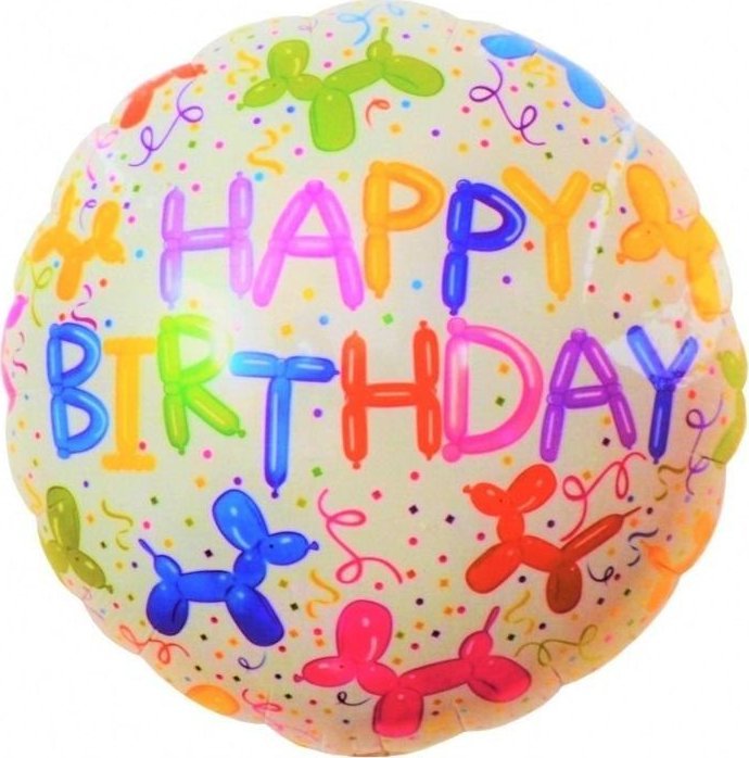 MK TRADE Balon Happy Birthday 46 cm BCF-174