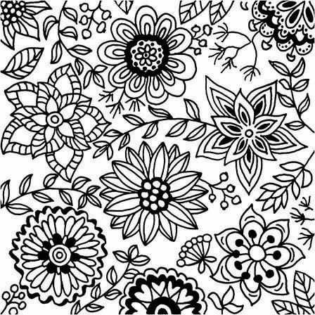 The Clay and Paint Factory Płytka z teksturą Kwiecie 9x9 cm