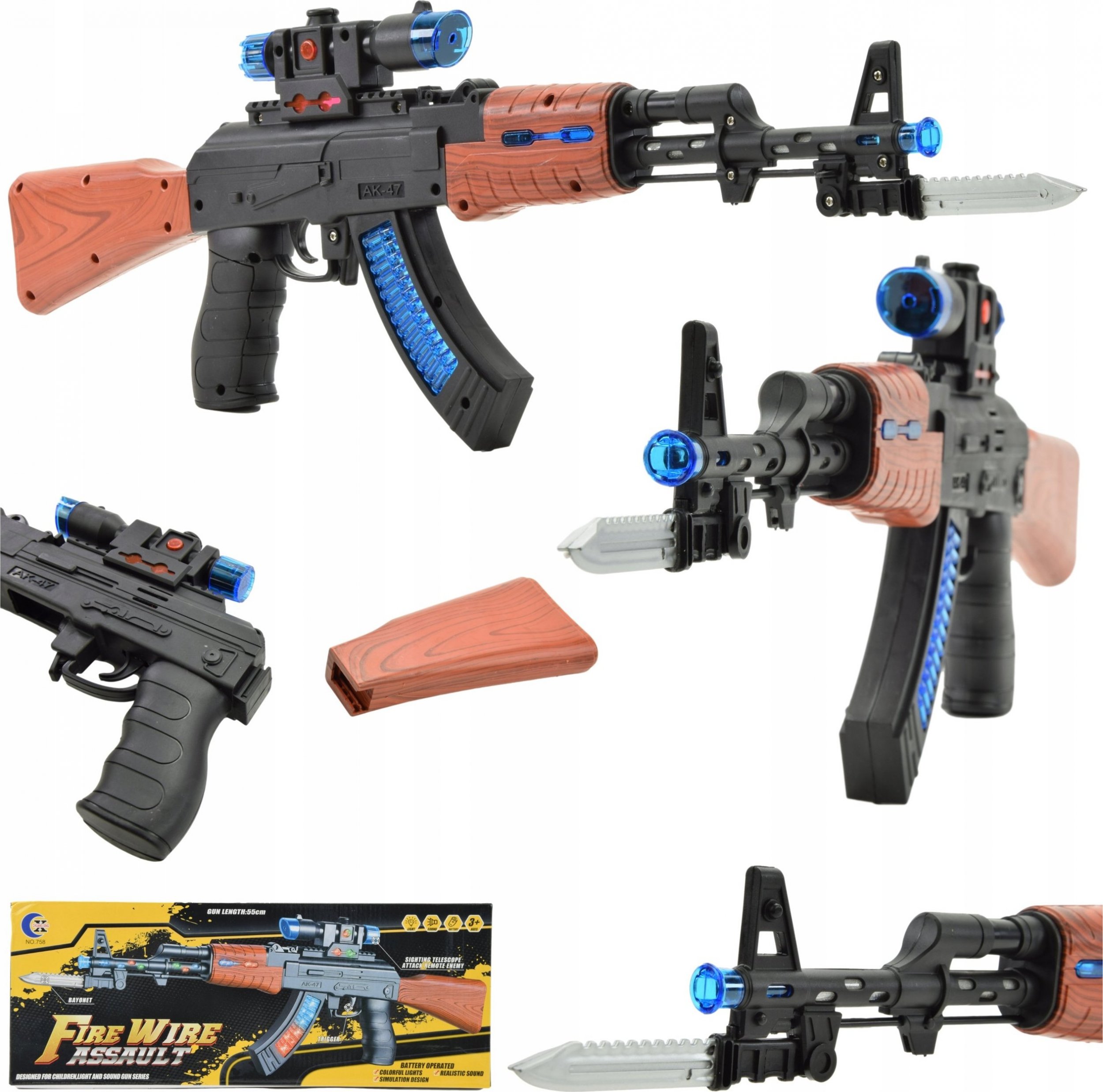 Skleplolki KARABIN PISTOLET ZABAWKOWY DLA DZIECI WZÓR AK-47