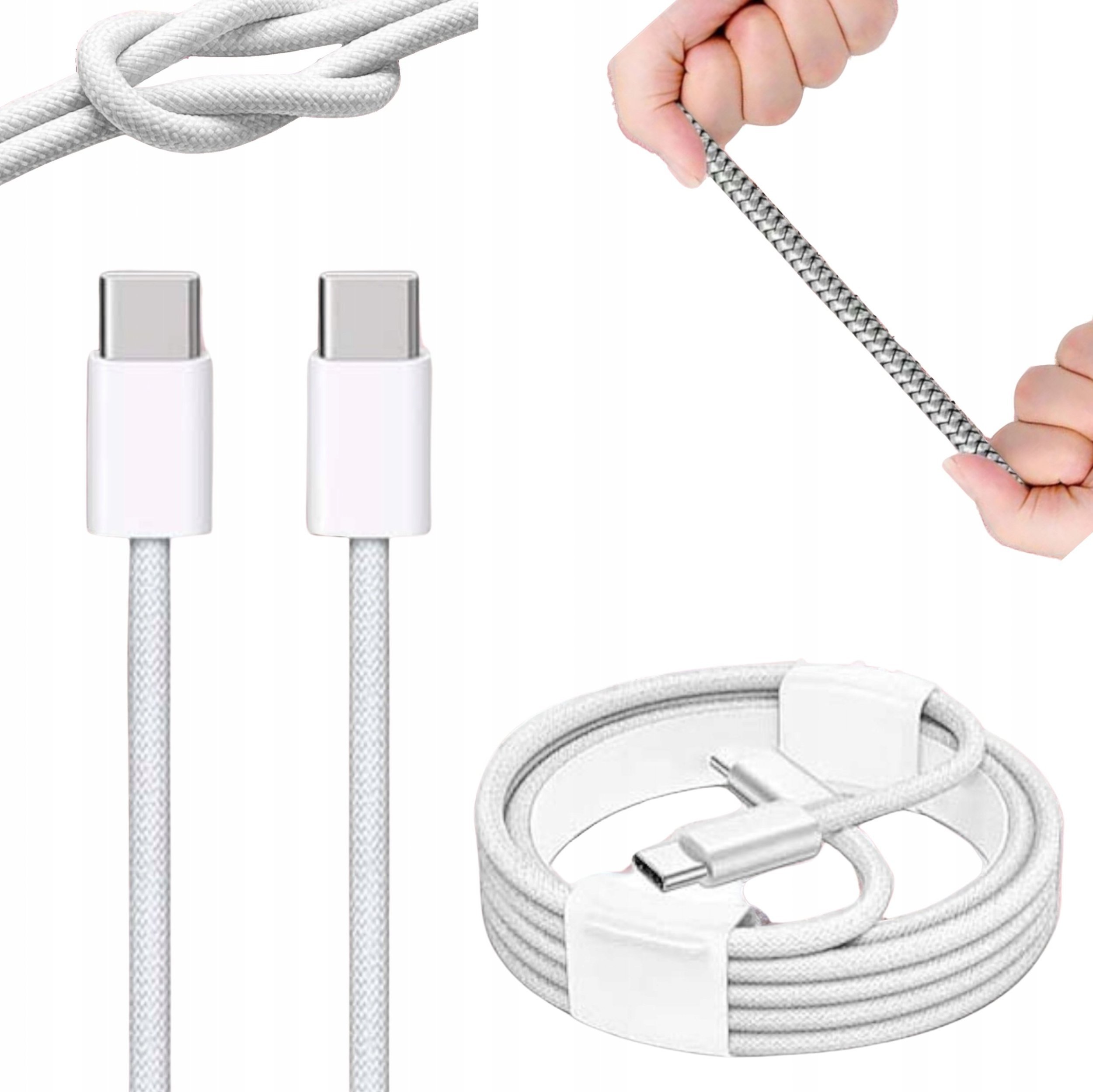 Kabel USB Vega USB-C - USB-C 2 m Biały (34803)