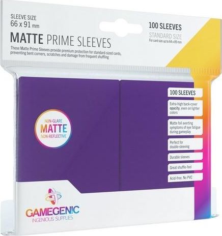 Rebel Gamegenic: Matte Prime CCG Sleeves 66x91mm Purple