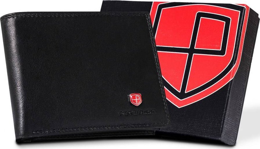 Peterson Składany portfel męski ze skóry naturalnej Peterson