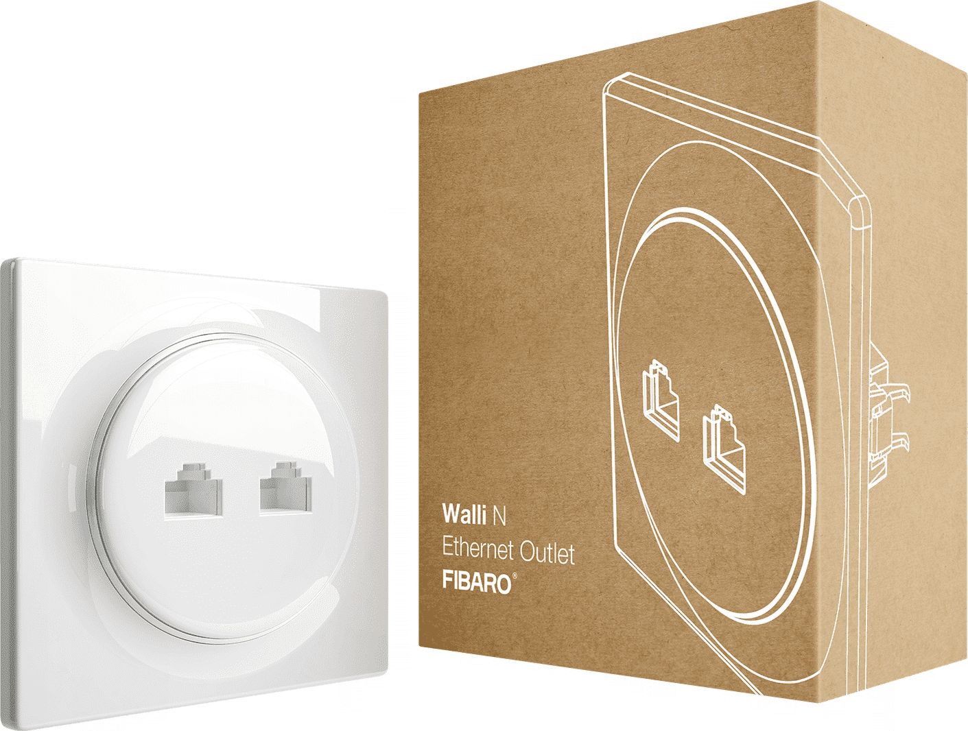 Fibaro Fibaro - Gniazdka - FIBARO WALLI N ETHERNET OUTLET (FGWEEU-021)