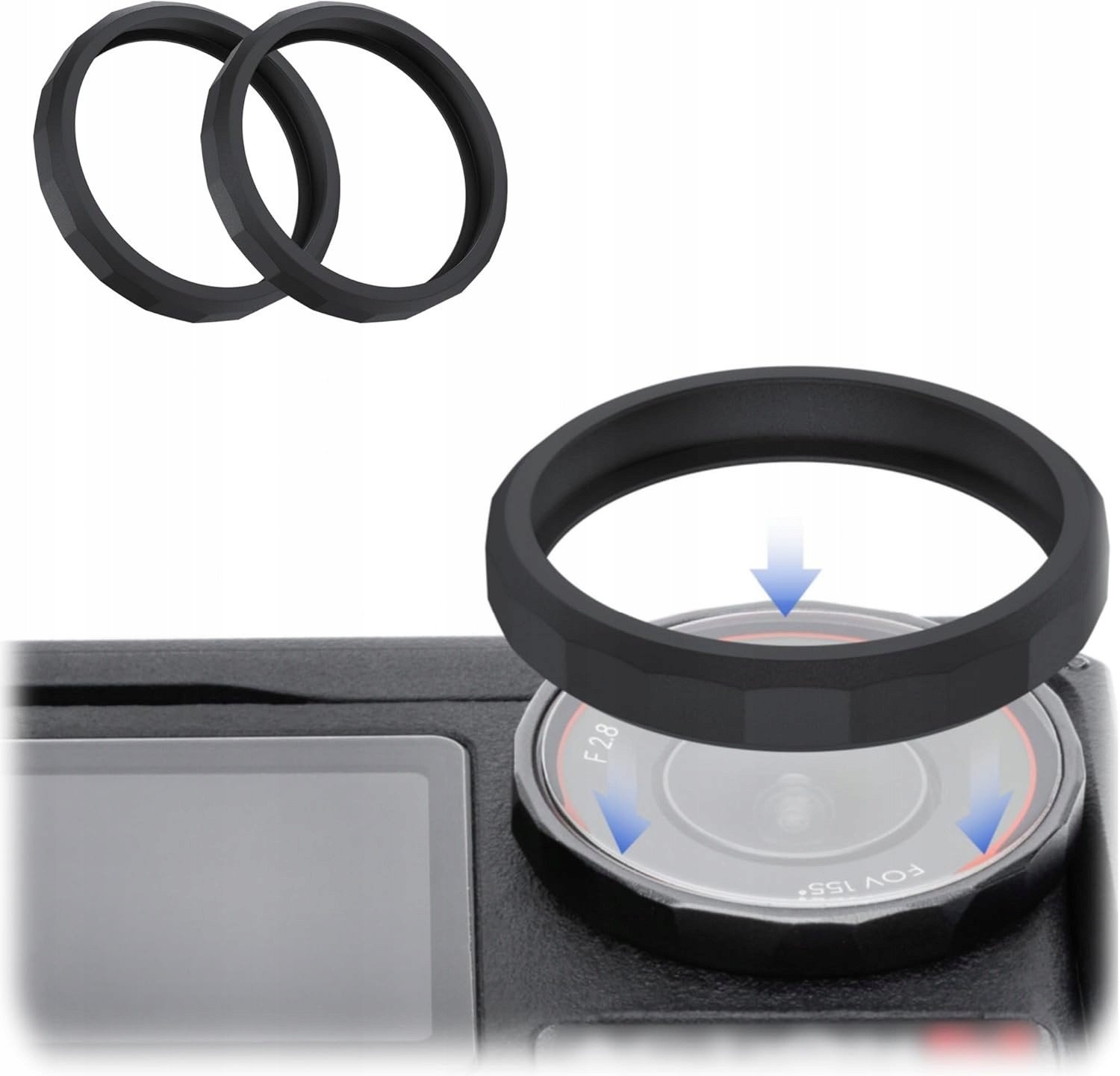 2x Silikonowy Pierścień Ochronny Na Obiektyw Do Dji Osmo Action 5 Pro / 4 / 3 / Lrr-ack2