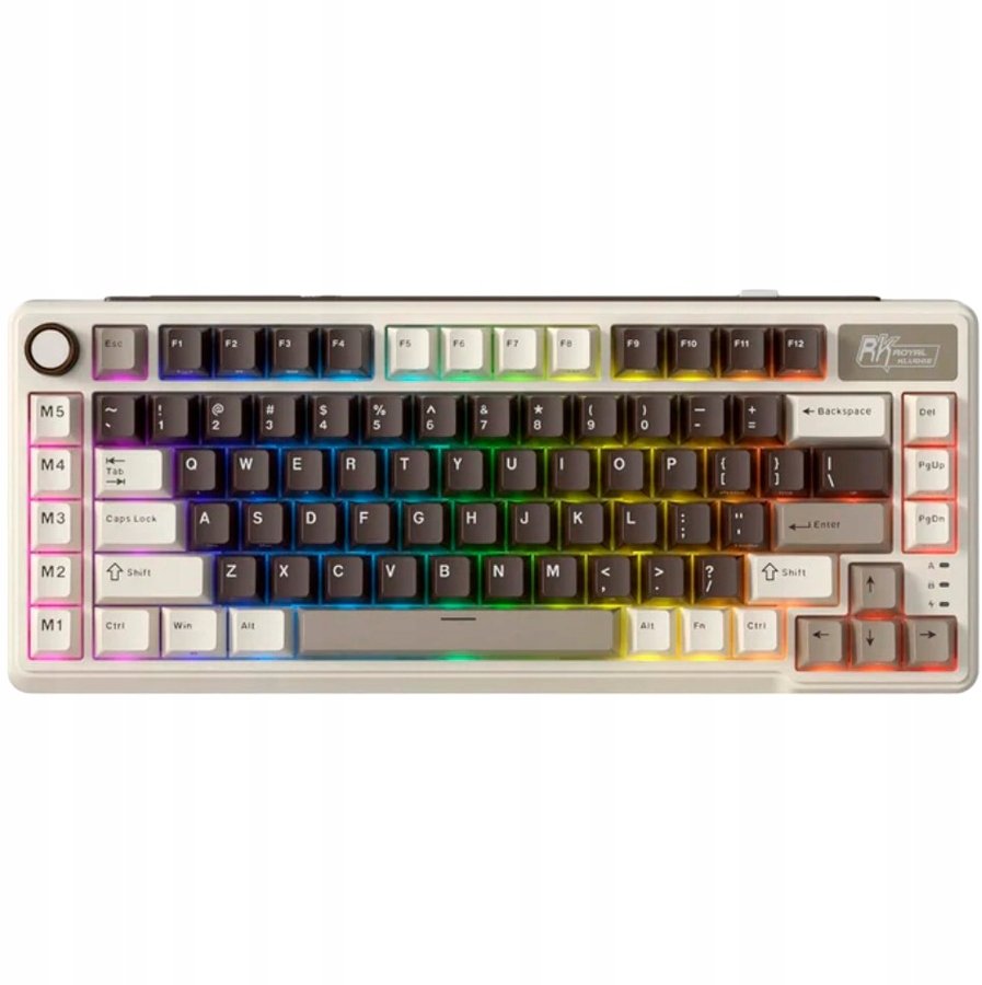 ROYAL KLUDGE RK L75 Mocha Grey Gaming Keyboard Beige switch
