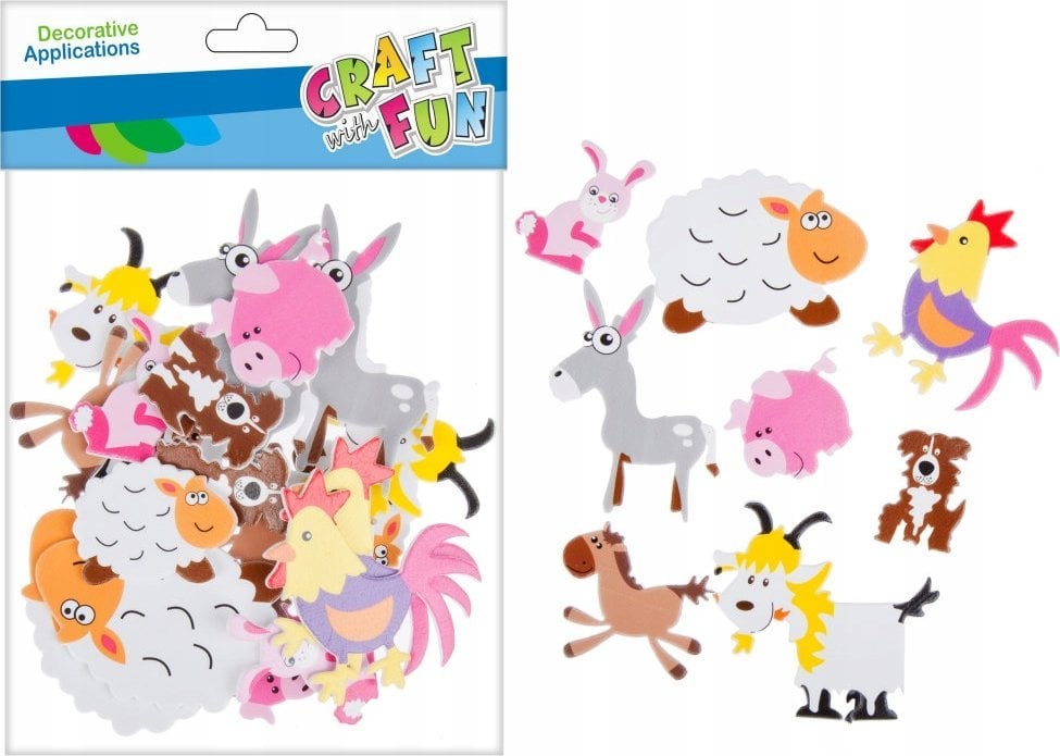Craft with Fun CF OZDOBA DEK EVA ZWIERZ DOM SPRZYL 22SZT 12/288