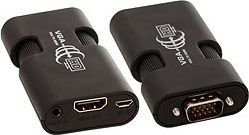 Adapter AV PremiumCord HDMI - D-Sub (VGA) + Jack 3.5mm czarny (KHCON-23)