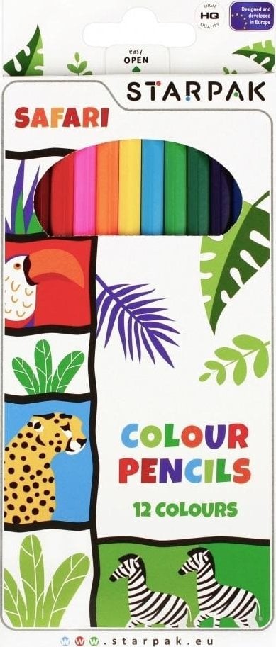 Starpak KREDKI OLO 12KOL SAFARI1 STK PUD 12/144 W