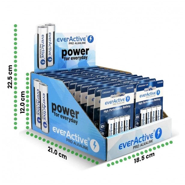 everactive Baterie LR03/AAA pro alkaline display handlowy 96 szt.