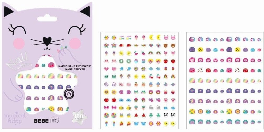 Naklejki na paznokcie dla dzieci 180szt BB Friends