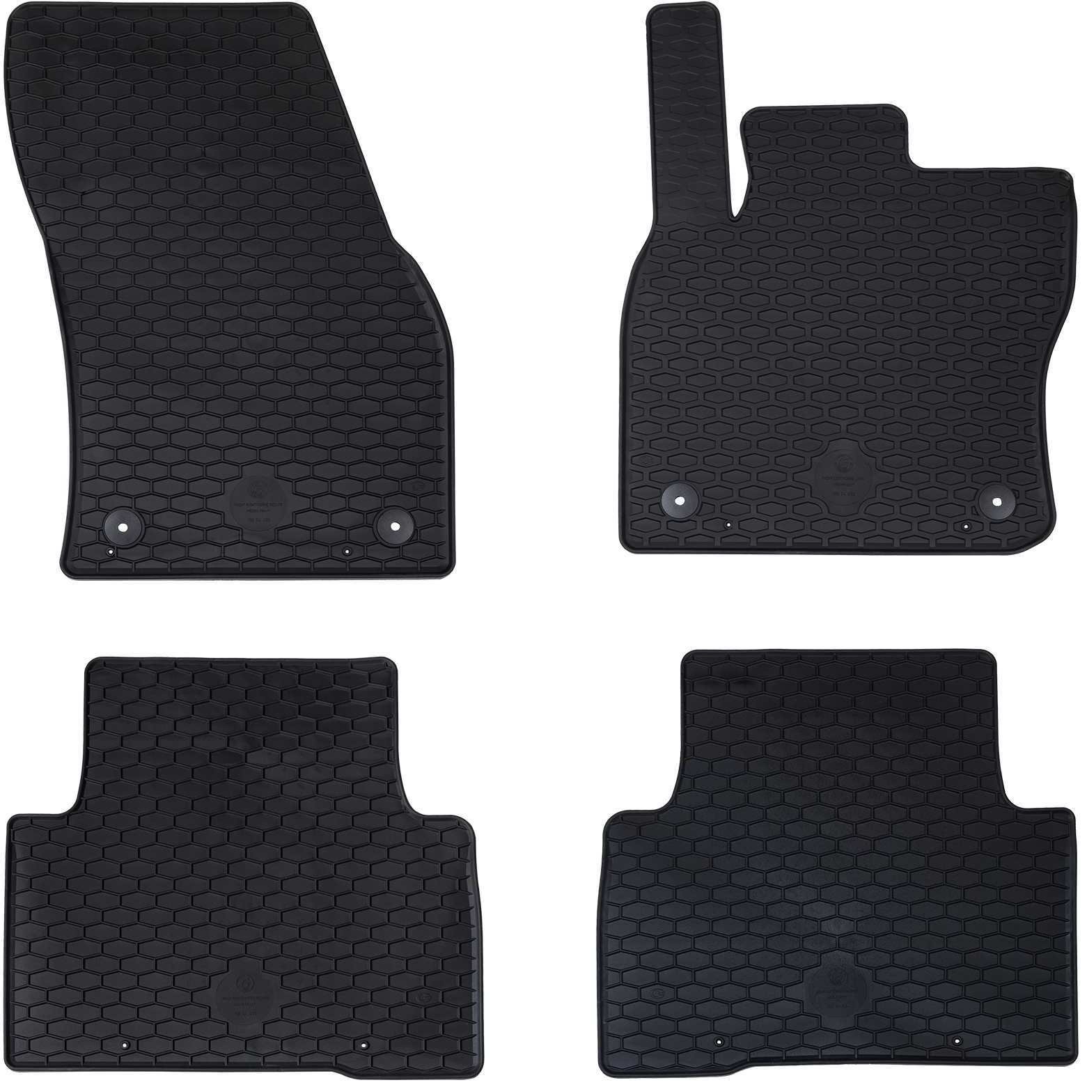 vidaXL Mata samochodowa 4 pcs Czarny VW TIGUAN , dla TOURAN TPE