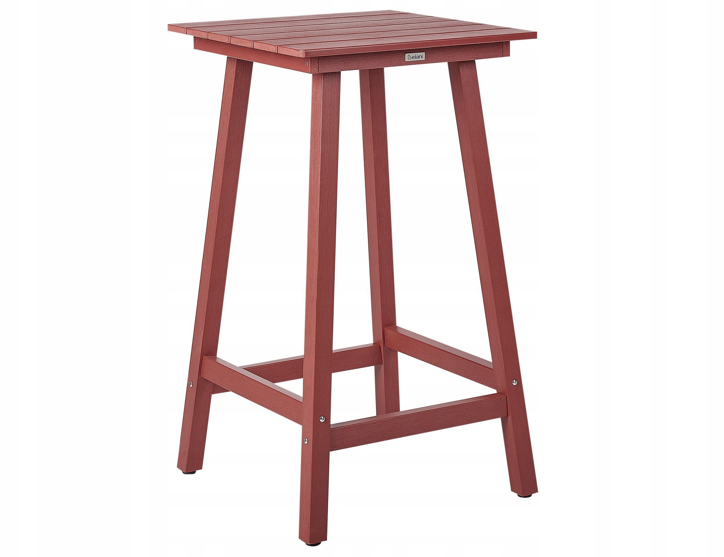 Beliani Stół ogrodowy 59 x 59 cm czerwony ADIRONDACK