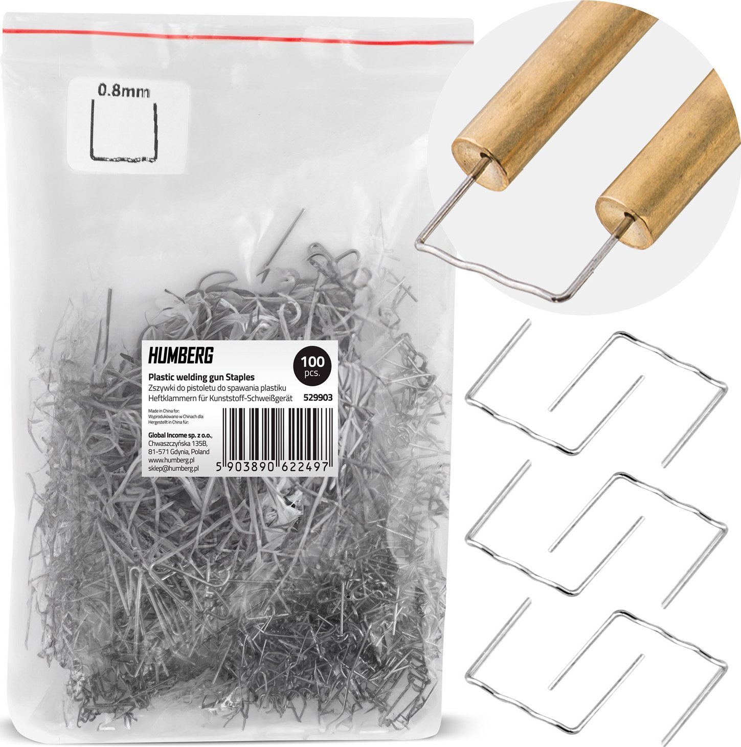 Humberg Zszywki do spawarki do plastiku 100 szt typ C Humberg