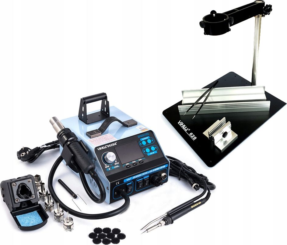 Techrebal Zestaw stacja lutownicza Yihua 992DA+ + Platforma PCB