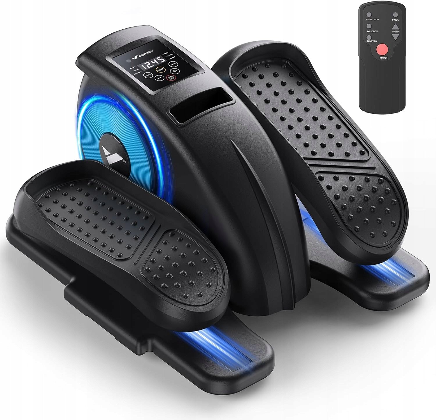 MERACH Mini eliptyczny trenażer elektryczny orbitrek 12 prędkości stepper