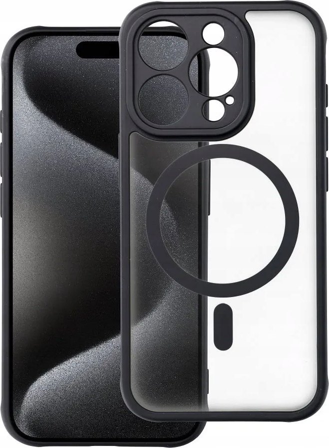 OEM Futerał FULL MATTE MAG COVER kompatybilny z MagSafe do IPHONE 15 Pro czarny