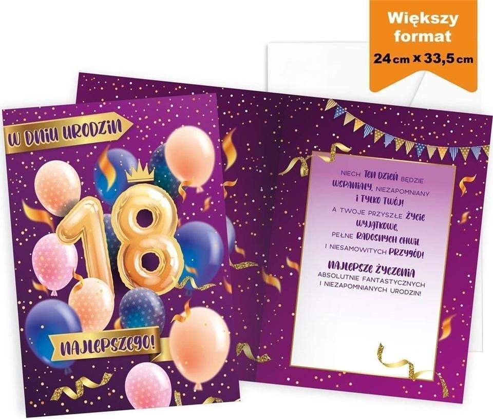 KUKARTKA Karnet Urodziny 18