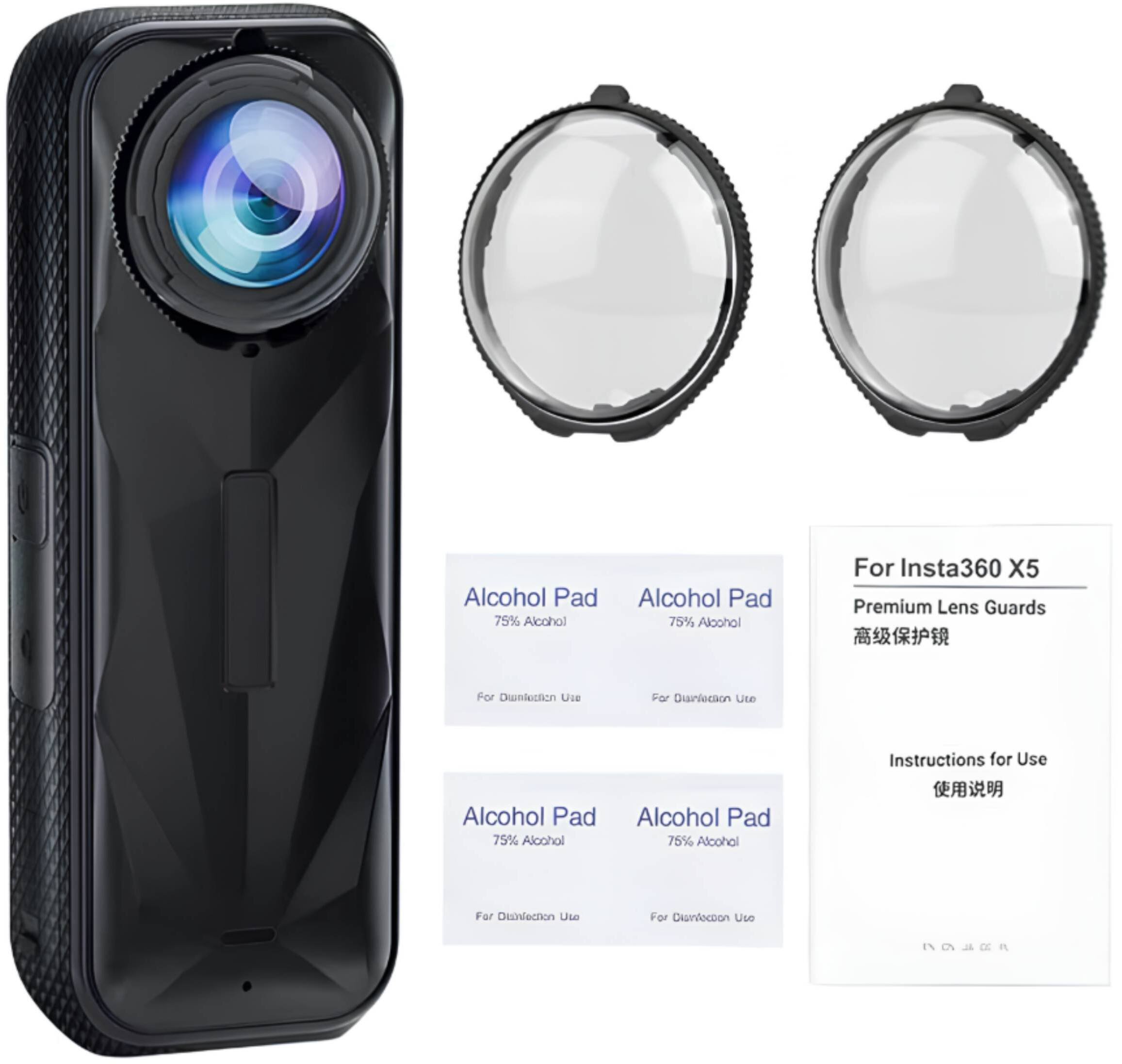 OSŁONA OCHRONNA OBIEKTYWU SZKŁO HARTOWANE ZABEZPIECZENIE DO KAMERY INSTA360 X5