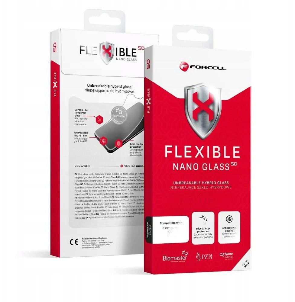 Szkło hybrydowe do iPhone 15 Forcell Flexible 5D czarne
