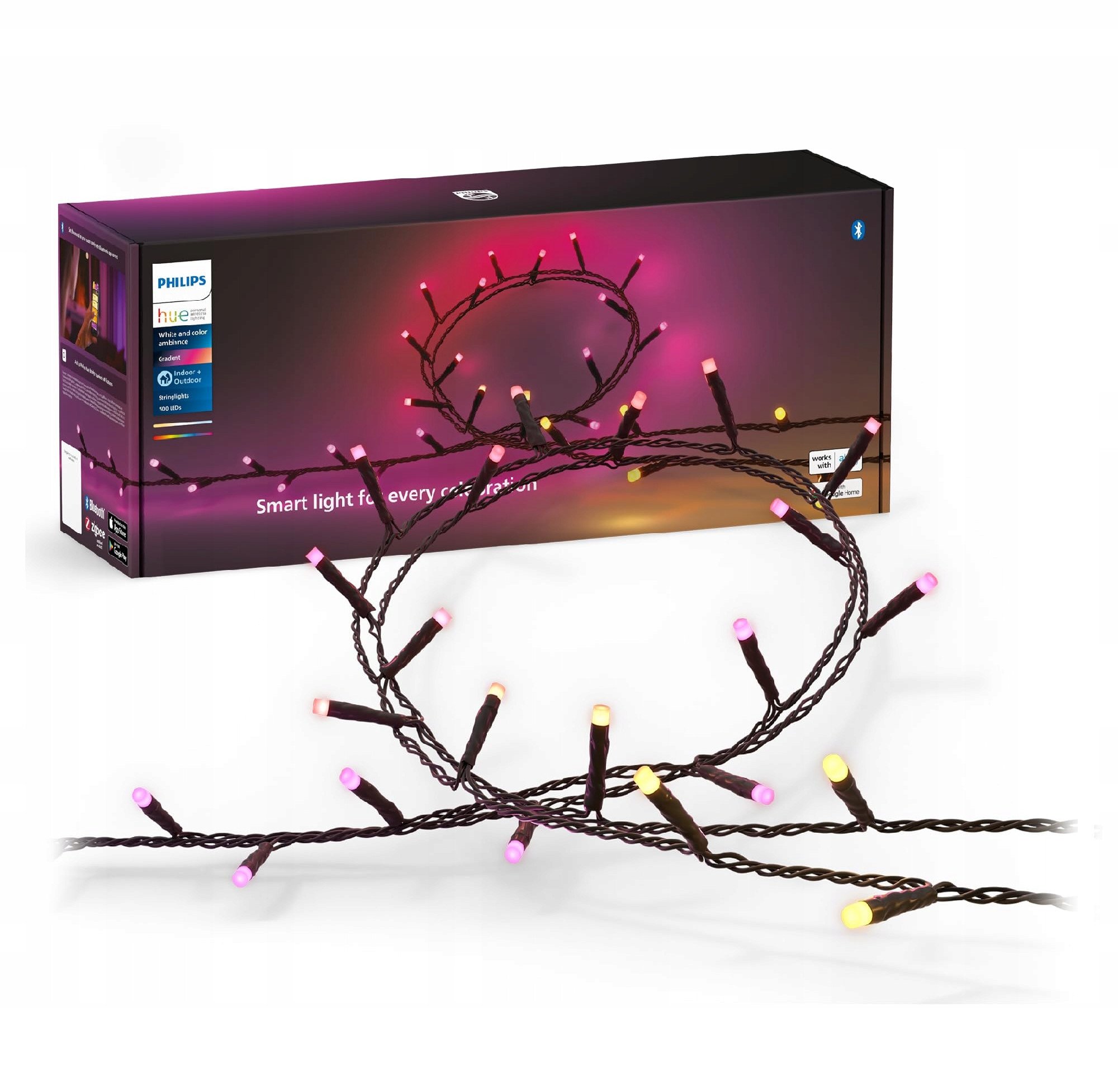 Philips Hue Festavia Łańcuch świetlny białe/kolorowe 500 LED 40m nowy