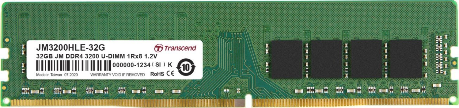 Pamięć Transcend JetRam, DDR4, 32 GB, 3200MHz, CL22 (JM3200HLE-32G)
