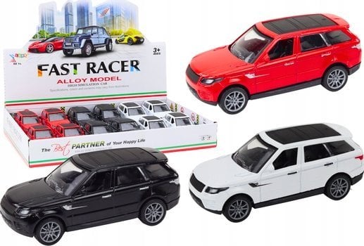 LeanToys Samochód Osobowy 1:36 Napęd Metalowy Czarny Biały Czerwony