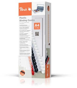 Peach Binderücken schwarz 6 mm 100er-Pack