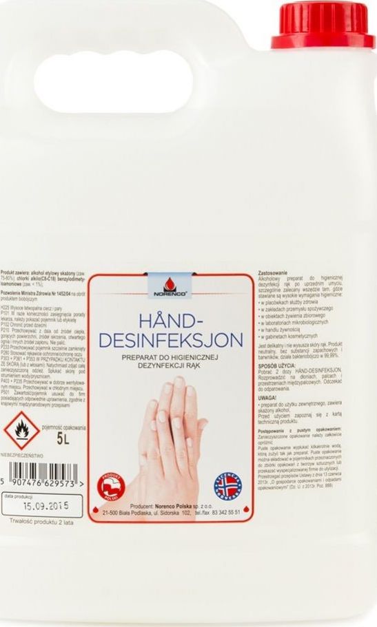 Płyn do dezynfekcji rąk 5L