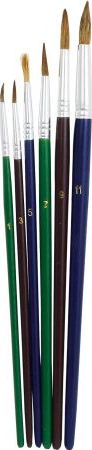 Grand Zestaw okrÄ…gĹ‚ych pÄ™dzli artystycznych 6 sztuk
