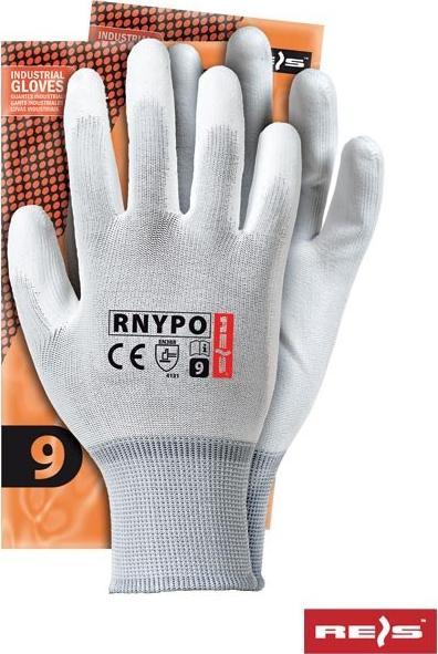 Reis Rękawice powlekane białe rozmiar 5 RNYPO