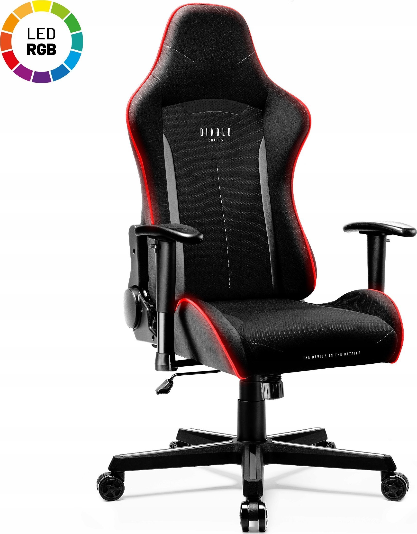 Fotel Diablo Chairs gamingowy LED Diablo X-Starter: czarny