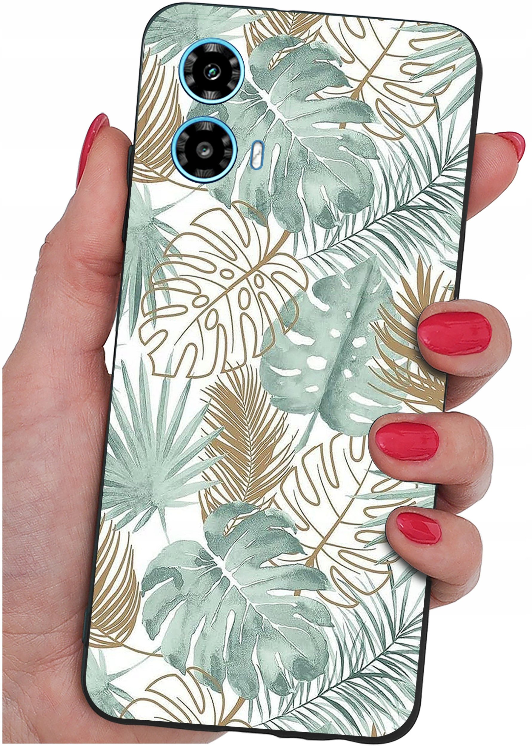 ETUI do Motorola Moto G34 5G WZORY |SILIKONOWE MATT CASE + SZKŁO 9H